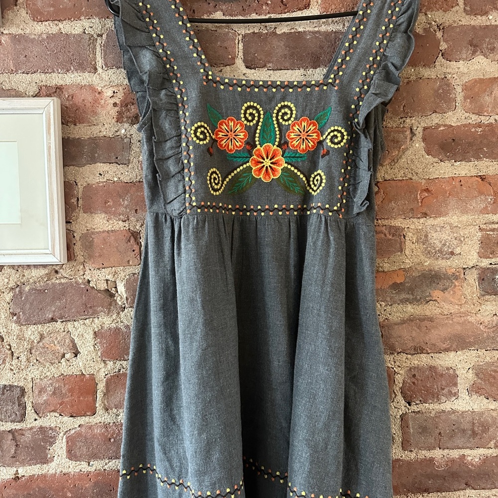 Leandra Medina x Mango gray embroidered jumper LAST CHANCE! Donating tomorrow